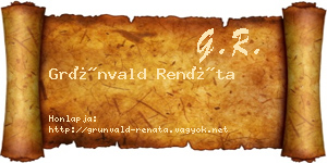 Grünvald Renáta névjegykártya