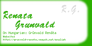 renata grunvald business card
